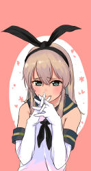 Rule 34 | 10s, 1girl, bad id, bad pixiv id, blonde hair, blue eyes, blush, elbow gloves, fingers together, gloves, hair ribbon, highres, kantai collection, kento1102, long hair, looking at viewer, ribbon, shimakaze (kancolle), solo