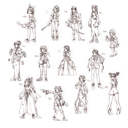 Rule 34 | 6+girls, aria (sister princess), chikage (sister princess), everyone, final fantasy, final fantasy tactics, greyscale, haruka (sister princess), hinako (sister princess), kaho (sister princess), karen (sister princess), mamoru (sister princess), marie (sister princess), monochrome, multiple girls, parody, sakuya (sister princess), shirayuki (sister princess), sister princess, style parody, yotsuba (sister princess)