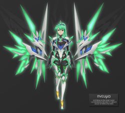 Rule 34 | 1girl, absurdres, armor, breasts, female focus, full body, green eyes, green hair, highres, matching hair/eyes, nintendo, pneuma (xenoblade), ponytail, solo, spoilers, xenoblade chronicles (series), xenoblade chronicles 2, xenoblade chronicles (series), xenoblade chronicles 2