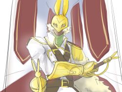 Rule 34 | 1boy, armor, belt, diarbbitmon, digimon, digimon (creature), highres, looking at viewer, male focus, mask, rabbit mask, solo