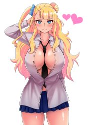 Rule 34 | 1girl, absurdres, blonde hair, breasts, galko, highres, large breasts, long hair, looking at viewer, oshiete! galko-chan