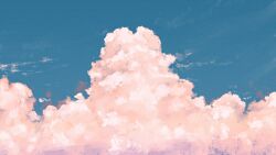 Rule 34 | absurdres, blue sky, cloud, cloudy sky, cumulonimbus cloud, highres, no humans, oka kojiro, original, outdoors, scenery, sky
