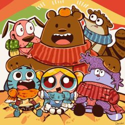 Rule 34 | bubbles (ppg), cartoon network, chowder, chowder (series), courage (character), courage the cowardly dog, gumball watterson, non-web source, object on head, pantyhose, powerpuff girls, regular show, rigby (regular show), the amazing world of gumball, we bare bears
