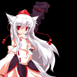 Rule 34 | 1girl, alphes (style), alternate hairstyle, animal ears, auer, bad id, bad pixiv id, female focus, inubashiri momiji, long hair, long skirt, parody, skirt, solo, style parody, tail, touhou, white hair, wolf ears, wolf tail