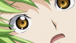 Rule 34 | 1girl, animated, animated gif, anus, ass, blush, breasts, c.c., cleft of venus, code geass, falling, female focus, green hair, long hair, low twintails, no panties, pussy, school uniform, shirt, shoes, skirt, socks, solo, surprised, third-party edit, twintails, uncensored, yellow eyes