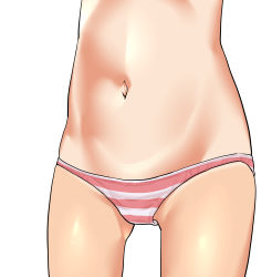 Rule 34 | 1girl, bad id, bad twitter id, harukaze unipo, head out of frame, kantai collection, lower body, maestrale (kancolle), navel, panties, pink panties, simple background, solo, striped clothes, striped panties, underwear, white background