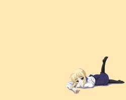 Rule 34 | 1girl, animated, animated gif, artoria pendragon (fate), blonde hair, bored, fate/stay night, fate (series), green eyes, lying, pantyhose, saber (fate), solo, thighhighs, wallpaper