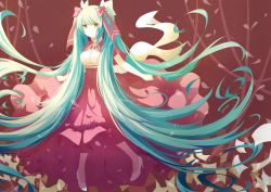 Rule 34 | 1girl, absurdly long hair, absurdres, blue hair, bow, capelet, floating hair, full body, green eyes, hair between eyes, hair bow, hatsune miku, high-waist skirt, high heels, highres, isumi (yangyan), long hair, long skirt, looking at viewer, neck ribbon, pink bow, pink skirt, ribbon, shirt, shoes, skirt, smile, solo, standing, twintails, very long hair, vocaloid, white footwear, white shirt, yellow ribbon