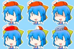 Rule 34 | 0 0, 1girl, 9rimson, blue-eyes white dragon, blue eyes white dragon, blue hair, blush stickers, bow, censored, cirno, crossover, damaged, duel monster, hair bow, ice, ice wings, icon (computing), identity censor, multiple persona, no nose, open mouth, shaded face, short hair, shrimp, touhou, what, wings, yu-gi-oh!, yuu-gi-ou, yu-gi-oh! duel monsters