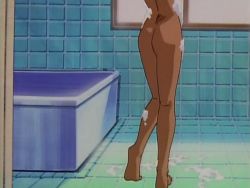 Rule 34 | 1girl, aozora shoujotai, ass, bathtub, dark skin, dark-skinned female, female focus, indoors, legs, mitaka arisa, solo, tagme