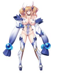 Rule 34 | 1girl, aoi nagisa (metalder), bare shoulders, blonde hair, blue eyes, blush, breasts, cleavage, curvy, full body, game cg, highleg, highleg leotard, highres, huge breasts, leotard, lilith-soft, long hair, looking at viewer, official art, onizaki kirara, revealing clothes, shiny skin, solo, standing, taimanin (series), taimanin rpgx, taimanin suit, thong leotard, twintails, very long hair, wide hips