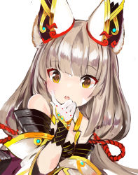 Rule 34 | 1girl, animal ears, cat ears, cat girl, close-up, gloves, highres, long hair, nia (blade) (xenoblade), nia (xenoblade), silver hair, solo, spoilers, tim (a9243190a), twintails, xenoblade chronicles (series), xenoblade chronicles 2, yellow eyes