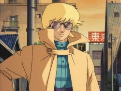 Rule 34 | 1980s (style), asuka ryou, blonde hair, devilman, retro artstyle, retro artstyle, sunglasses, tagme