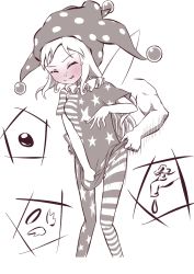 Rule 34 | 1boy, 1girl, american flag dress, american flag legwear, blush, breasts, clenched teeth, closed eyes, clownpiece, collar, cropped legs, dress, dress tug, fairy wings, faucet, frilled collar, frills, halo, hand up, hat, highres, jester cap, katsura dendou, leggings, long hair, monochrome, motion lines, nose blush, polka dot headwear, short sleeves, sidelocks, simple background, sketch, small breasts, solo focus, spot color, standing, tears, teeth, touhou, v-shaped eyebrows, wedgie, white background, wince, wings
