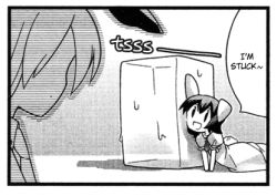 Rule 34 | 2girls, animal ears, arata toshihira, rabbit ears, comic, female focus, greyscale, hard-translated, ice, inaba of the moon and inaba of the earth, inaba tewi, lowres, monochrome, multiple girls, reisen udongein inaba, third-party edit, touhou, translated