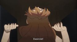 Rule 34 | 1boy, 1girl, animated, animated gif, golden time, lowres, parody, subtitled, the exorcist, what