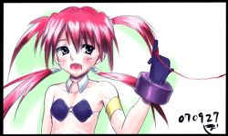 Rule 34 | 00s, 1girl, agito, agito (nanoha), artist name, boshi (a-ieba), boshinote, dated, long hair, lyrical nanoha, mahou shoujo lyrical nanoha, mahou shoujo lyrical nanoha strikers, open mouth, red hair, signature, solo, twintails