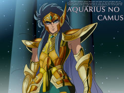 Rule 34 | 1boy, aquarius camus, gold saint, gradient background, green hair, long hair, male focus, saint seiya, solo, tagme