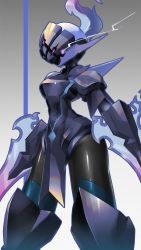 Rule 34 | 1other, absurdres, armor, ceruledge, creatures (company), cropped legs, echanis enicha, eye trail, game freak, highres, light trail, nintendo, pokemon, standing, sword, weapon