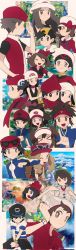 Rule 34 | &gt; &lt;, 6+boys, 6+girls, akari (pokemon), beanie, blue jacket, brendan (pokemon), calem (pokemon), cardigan, closed eyes, closed mouth, commentary request, creatures (company), dawn (pokemon), elio (pokemon), ethan (pokemon), eyewear on headwear, game freak, gloria (pokemon), green headwear, grey cardigan, hat, head scarf, highres, hilbert (pokemon), hilda (pokemon), jacket, jiugong chi, leaf (pokemon), looking at viewer, lucas (pokemon), lyra (pokemon), may (pokemon), multiple boys, multiple girls, nate (pokemon), nintendo, one eye closed, pokemon, pokemon bw, pokemon bw2, pokemon dppt, pokemon frlg, pokemon hgss, pokemon legends: arceus, pokemon rse, pokemon sm, pokemon swsh, pokemon xy, red (pokemon), red headwear, red scarf, red shirt, rei (pokemon), rosa (pokemon), scarf, selene (pokemon), serena (pokemon), shirt, short sleeves, sidelocks, smile, sunglasses, tam o&#039; shanter, victor (pokemon), visor cap, white headwear