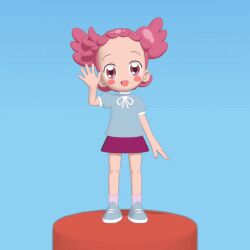 Rule 34 | 1girl, 3d, animated, harukaze poppu, ojamajo doremi, pink eyes, pink hair, snowkai (artist)
