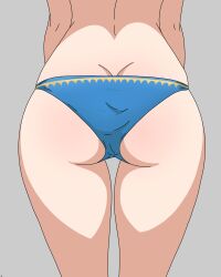 1girl artist_request ass ass_focus back bikini blue_bikini butt_crack female_focus fire_emblem fire_emblem:_three_houses fire_emblem_heroes grey_background highres marianne_von_edmund marianne_von_edmund_(summer) nintendo official_alternate_costume solo standing swimsuit thighs