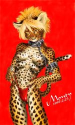 Rule 34 | 1girl, breasts, cameltoe, collar, extra breasts, female focus, furry, furry female, monty, one eye closed, po-ju, solo, wink