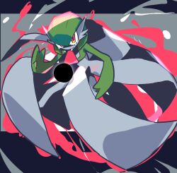 Rule 34 | 1girl, absurdres, angry, aura, bob cut, colored skin, creatures (company), crying, female focus, flat chest, full body, game freak, gardevoir, gen 3 pokemon, green hair, green skin, grey skin, hair between eyes, hand up, highres, looking at viewer, magic, multicolored skin, nintendo, pokefia, pokemon, pokemon (creature), red eyes, sad, short hair, sketch, solo, standing, tears, two-tone skin