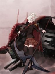 Rule 34 | boots, cape, final fantasy, final fantasy type-0, ponytail, scythe, sice (fft-0), silver hair, skirt, thighhighs, weapon