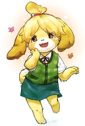 Rule 34 | animal crossing, blush, hand on another&#039;s face, isabelle (animal crossing), nintendo, tagme, yamarisu (ymrs)