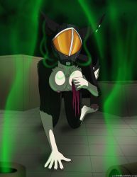 Rule 34 | absurdres, alchemy stars, breasts, furry, gas mask, highres, lester (alchemy stars), mask, nipples, nx 42, skunk, torn clothes