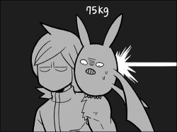 Rule 34 | 1boy, black background, commentary request, cowlick, creatures (company), crobat, game freak, gen 2 pokemon, greyscale, jacket, jaho, looking down, lowres, male focus, medium hair, monochrome, muscular, muscular male, nintendo, on shoulder, pokemon, pokemon (creature), pokemon hgss, pokemon on shoulder, silver (pokemon), simple background, sweat, teeth, turtleneck, turtleneck jacket, upper body, weight