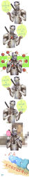 Rule 34 | 1boy, absurdres, apple, holding behind back, bodysuit, brothers, censored, comic, english text, food, fruit, genji (overwatch), hand gesture, hanzo (overwatch), highres, holding, holding food, holding fruit, implied yaoi, index finger raised, long image, mosaic censoring, ok sign, overwatch, overwatch 1, pen-pineapple-apple-pen, sexually suggestive, siblings, silhouette, simple background, speech bubble, talking, tall image, upper body, white background, yf