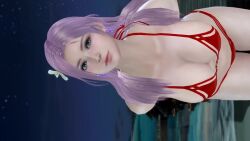 Rule 34 | 1girl, 3d, animated, bikini, blue eyes, breasts, cleavage, dead or alive, dead or alive xtreme, dead or alive xtreme venus vacation, earrings, elise (doa), game, highres, jewelry, large breasts, long hair, night, pink hair, sound, swimsuit, tagme, video, video game