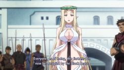 Rule 34 | 1girl, 6+boys, animated, anime screenshot, anus, arm grab, ass, audience, bare shoulders, bent over, blonde hair, blood, bouncing breasts, bracelet, breasts, breasts out, bulge, celestine lucullus, censored, center opening, cleavage, close-up, clothed sex, clothes lift, covered erect nipples, covering breasts, covering privates, cup, defloration, deserved rape, doggystyle, dress, earrings, elf, erection, erection under clothes, forced, green eyes, groin, hanging breasts, holding, holding person, holding sword, holding weapon, huge breasts, humiliation, jewelry, just deserts, kuroinu ~kedakaki seijo wa hakudaku ni somaru~, large breasts, leaning forward, leg grab, leg up, lips, long hair, multiple boys, navel, nipples, no bra, no panties, o-ring, open mouth, outdoors, penis, pointy ears, pussy, pussy juice, rape, restrained, revealing clothes, reverse suspended congress, screencap, sex, sex from behind, sideboob, smile, sound, spread legs, standing, standing sex, stomach, subtitled, sword, thighs, vaginal, very long hair, video, watching, water, weapon, white dress