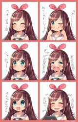 Rule 34 | 1girl, :d, ;p, ^ ^, absurdres, angry, blue eyes, blush, bow, brown hair, closed eyes, controller, crying, crying with eyes open, dated, drooling, closed eyes, finger to cheek, game controller, hair bow, hairband, highres, holding, holding controller, kizuna ai, kizuna ai inc., kokka han, long hair, multicolored hair, multiple views, one eye closed, open mouth, pink bow, pink hair, smile, streaked hair, tears, tongue, tongue out, translation request, upper body, virtual youtuber
