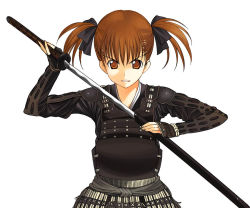 Rule 34 | 00s, a1 (initial-g), armor, fukuzawa yumi, katana, maria-sama ga miteru, samurai, sheath, solo, sword, unsheathing, weapon