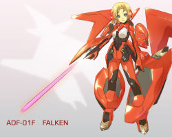 Rule 34 | 1girl, ace combat, adf-01 falken, airborne laser, aircraft, airplane, arm cannon, blonde hair, blue eyes, bodysuit, breasts, cannon, character name, directed-energy weapon, energy, energy beam, energy cannon, energy sword, energy weapon, fighter jet, high heels, jet, laser, laser cannon, laser weapon, military, military vehicle, personification, pink laser, roadksa, sword, tactical laser system, weapon