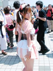 Rule 34 | apron, asahina mikuru, cosplay, highres, photo (medium), sakurai minami, suzumiya haruhi no yuuutsu, waitress, waitress uniform