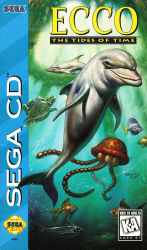 Rule 34 | boris vallejo, cover, dated, dolphin, ecco the dolphin, fish, video game cover, highres, no humans, official art, sega, signature, star (symbol), turtle, underwater