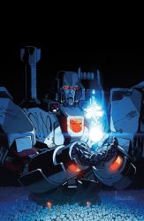 Rule 34 | 1boy, alex milne, autobot, bad id, bad twitter id, cannon, flower, glowing, hologram, insignia, machine, machinery, male focus, mecha, megatron, megatron (idw), no humans, personification, red eyes, robot, sad, science fiction, solo, the transformers (idw), transformers