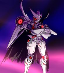 Rule 34 | 1boy, appmon, armor, artist request, cape, charismon, claws, creature, crossed arms, digimon, digimon universe: appli monsters, full armor, glowing, glowing eyes, monster, no humans, red eyes, shaded face, solo, standing
