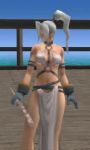 Rule 34 | 1girl, 3d, animated, ass, bare shoulders, blue eyes, bouncing breasts, breasts, earrings, gensou suikoden, gensou suikoden iv, gloves, hair intakes, high ponytail, jeane (suikoden), jewelry, large breasts, legs, long hair, long legs, lowres, midriff, navel, panties, ponytail, solo, staff, tagme, thighs, underboob, underwear, video, weapon, white panties