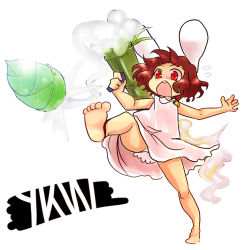 Rule 34 | 1girl, animal ears, artist request, barefoot, brown hair, carrot, carrot necklace, feet, female focus, inaba tewi, jewelry, necklace, panties, pantyshot, pendant, rabbit ears, rabbit girl, rabbit tail, red eyes, short hair, solo, tail, toes, touhou, underwear