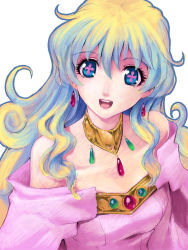 Rule 34 | + +, 00s, 1girl, :d, blonde hair, blue hair, blush, brooch, collar, collarbone, cross-shaped pupils, curly hair, dress, gem, jewelry, kunishige keiichi, long hair, looking at viewer, multicolored hair, nia teppelin, open mouth, pink dress, simple background, smile, solo, symbol-shaped pupils, tengen toppa gurren lagann, two-tone hair, very long hair, white background