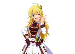 Rule 34 | 1girl, blonde hair, green eyes, hoshii miki, idolmaster, idolmaster million live!, idolmaster million live! theater days, official art, one eye closed, re prologue x (idolmaster), solo