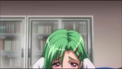 Rule 34 | 1boy, 1girl, animated, ass, breasts, buruma, choker, cum, cum in mouth, ejaculation, english text, fat boy, fellatio, gakuen saimin reido, green hair, hair ornament, hairclip, hand on another&#039;s head, lactation, long hair, lowres, miyoshi kaoruko, ms pictures, open clothes, open shirt, oral, paizuri, red eyes, school uniform, sex toy, sound, teacher and student, thighhighs, uncensored, vibrator, vibrator in thighhighs, video, white thighhighs