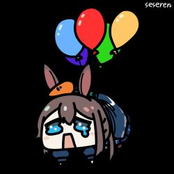Rule 34 | 1girl, amiya (arknights), animal ears, animated, animated gif, arknights, artist name, balloon, blue eyes, blush stickers, brown hair, carrot, chinese commentary, commentary request, hair between eyes, long hair, looping animation, lowres, open mouth, rabbit ears, rabbit girl, seseren, signature, solo, transparent background, wavy eyes