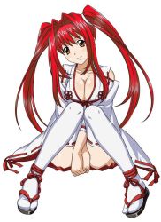 Rule 34 | 00s, 1girl, female focus, hair ornament, ikkitousen, kanpei, long twintails, red hair, smile, solo, twintails
