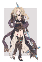Rule 34 | 1girl, armor, blonde hair, blue eyes, breastplate, breasts, cleavage, gloves, granblue fantasy, hair intakes, hair ornament, hairband, highres, long hair, looking at viewer, shimatani azu, solo, twintails, weapon, zeta (granblue fantasy)
